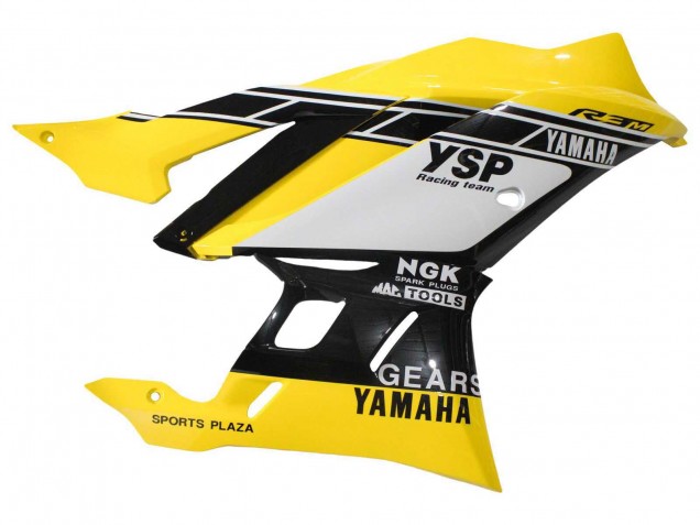2019-2021 Yellow White Black Stripe Yamaha YZF R3/R25 Motorcycle Fairings UK Stores