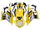 2019-2021 Yellow White Black Stripe Yamaha YZF R3/R25 Motorcycle Fairings UK Stores