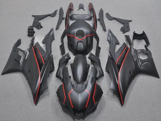 2022-2024 Matte Black Red Yamaha YZF R3/R25 Motorcycle Fairings UK Stores