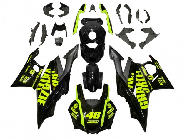 2022-2024 Black Green ENEOS 46 Yamaha YZF R3/R25 Motorcycle Fairings UK Stores