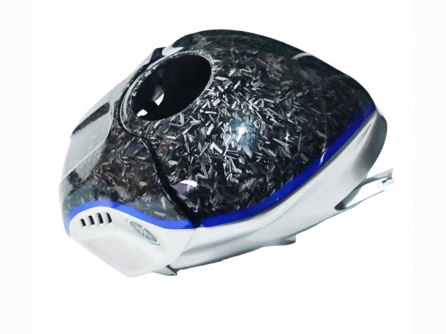 2022-2024 Marble Black Silver Blue Forged Carbon Fiber Style Yamaha YZF R3/R25 Motorcycle Fairings UK Stores