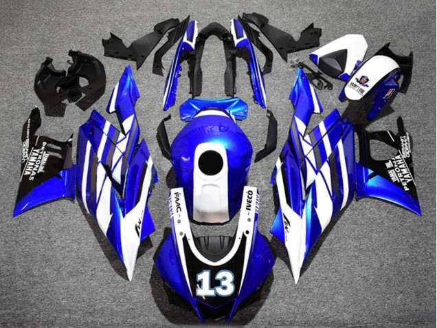 2022-2024 Blue White Black Petronas Yamalube 13 Yamaha YZF R3/R25 Motorcycle Fairings UK Stores