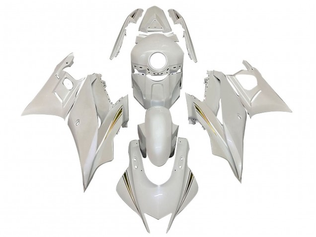 2022-2024 White Gold Yamaha YZF R3/R25 Motorcycle Fairings UK Stores