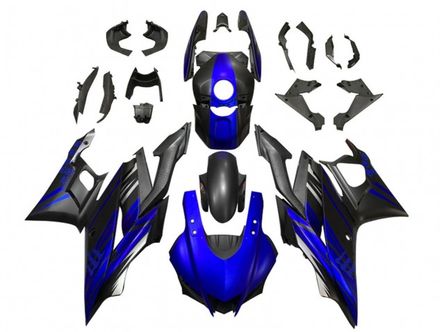 2022-2024 Blue Matte Black Yamaha YZF R3/R25 Motorcycle Fairings UK Stores