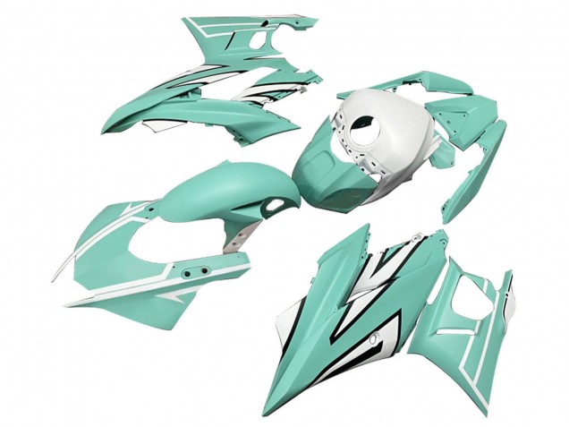 2022-2024 Light Green White Black Stripe Yamaha YZF R3/R25 Motorcycle Fairings UK Stores