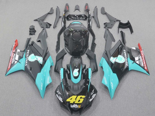 2022-2024 Light Blue Red Black Petronas 46 Yamaha YZF R3/R25 Motorcycle Fairings UK Stores