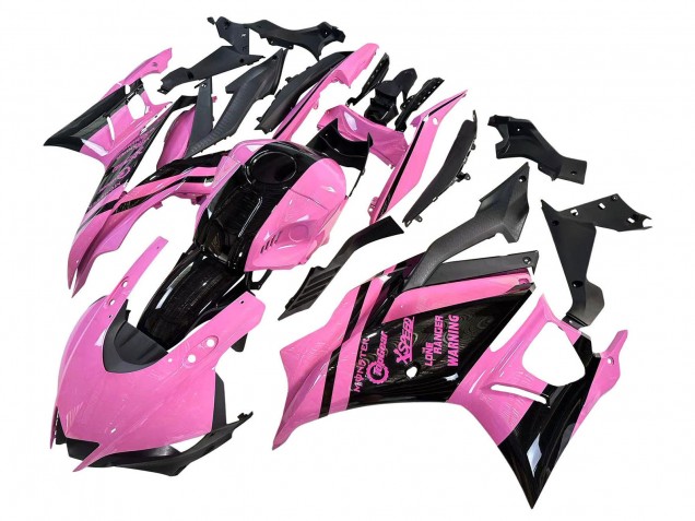 2022-2024 Pink Glossy Black Monster Yamaha YZF R3/R25 Motorcycle Fairings UK Stores