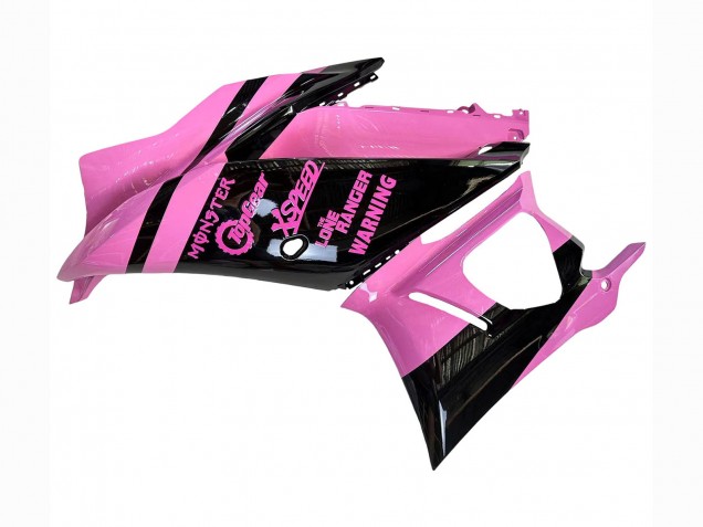 2022-2024 Pink Glossy Black Monster Yamaha YZF R3/R25 Motorcycle Fairings UK Stores