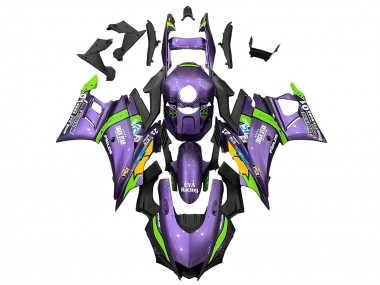 2022-2024 Purple Green Yellow Trick Star EVA Racing 21 Yamaha YZF R3/R25 Motorcycle Fairings UK Stores