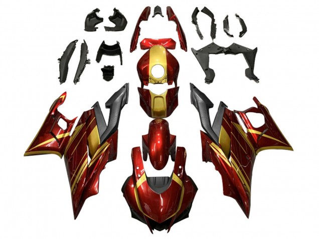 2022-2024 Red Gold Matte Black Yamaha YZF R3/R25 Motorcycle Fairings UK Stores