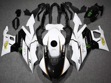 2022-2024 White Black Green Monster Yamaha YZF R3/R25 Motorcycle Fairings UK Stores