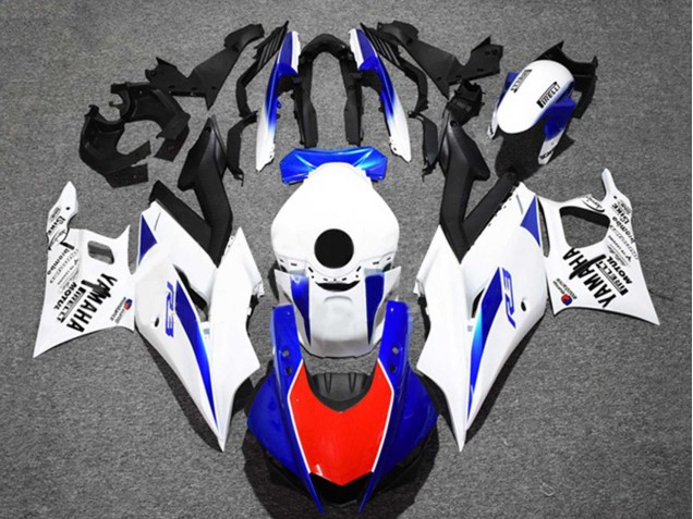 2022-2024 White Blue Red Black Motul Yamaha YZF R3/R25 Motorcycle Fairings UK Stores