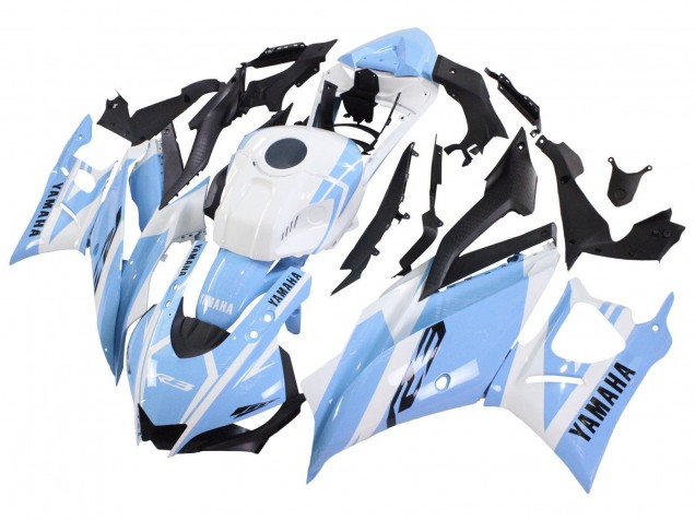 2022-2024 White Light Blue Yamaha YZF R3/R25 Motorcycle Fairings UK Stores