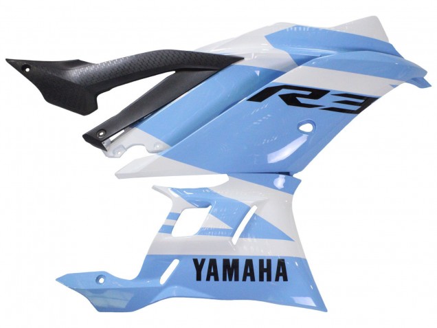 2022-2024 White Light Blue Yamaha YZF R3/R25 Motorcycle Fairings UK Stores