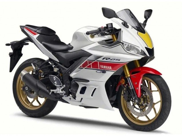 2022-2024 White Red Black Yamaha YZF R3/R25 Motorcycle Fairing UK Stores
