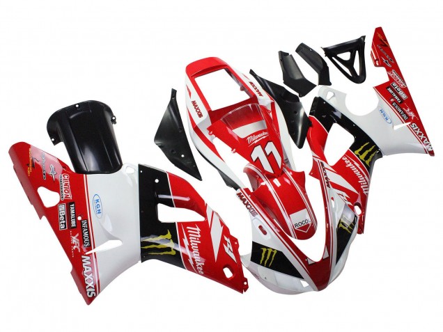 1998-1999 Red White Black Yellow Monster Milwaukee MAXXIS 11 Yamaha YZF 1000 R1 Motorcycle Fairings UK Stores