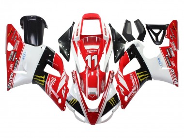 1998-1999 Red White Black Yellow Monster Milwaukee MAXXIS 11 Yamaha YZF 1000 R1 Motorcycle Fairings UK Stores