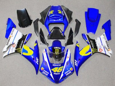 2002-2003 Blue White Black Yellow Monster 46 Yamaha YZF 1000 R1 Motorcycle Fairings UK Stores