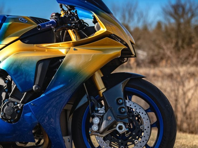 2020-2025 Blue Gold Yamaha YZF 1000 R1 Motorcycle Fairings UK Stores