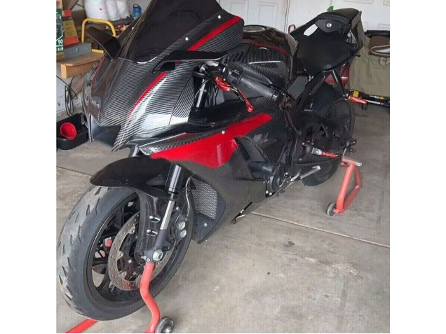 2020-2025 Black Carbon Fiber Red Yamaha YZF 1000 R1 Motorcycle Fairings UK Stores
