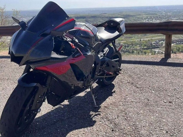 2020-2025 Black Carbon Fiber Red Yamaha YZF 1000 R1 Motorcycle Fairings UK Stores