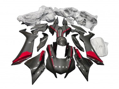 2020-2025 Black Carbon Fiber Red Yamaha YZF 1000 R1 Motorcycle Fairings UK Stores
