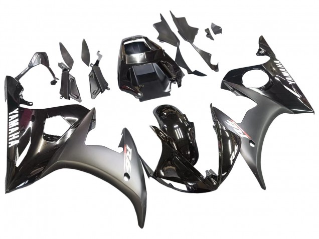2006-2009 Glossy Black Matte Black White Decals Yamaha YZF R6S Motorcycle Fairings UK Stores