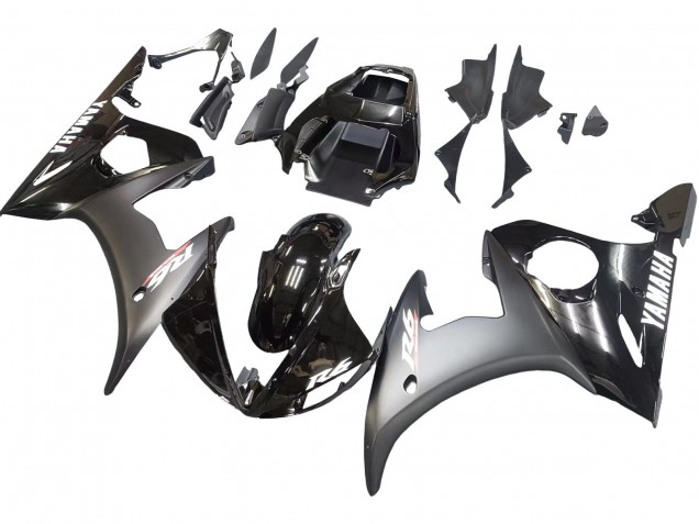 2006-2009 Glossy Black Matte Black White Decals Yamaha YZF R6S Motorcycle Fairings UK Stores