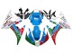 2006-2009 White Blue Green Red Kastinee Dunlop Motul Yamaha YZF R6S Motorcycle Fairings UK Stores