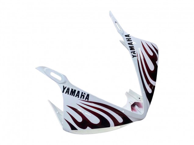 2006-2009 White with Dark Black Flame Yamaha YZF R6S Motorcycle Fairings UK Stores