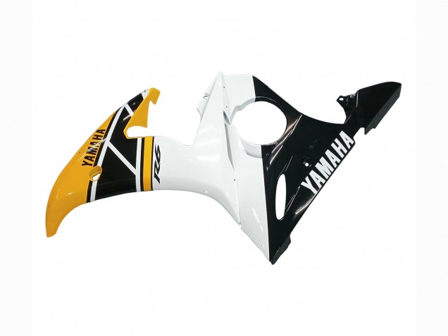 2006-2009 Yellow White Glossy Black Yamaha YZF R6S Motorcycle Fairings UK Stores
