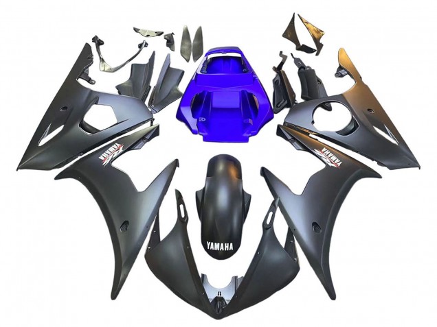 2006-2009 Blue Matte Black Yamaha YZF R6S Motorcycle Fairings UK Stores