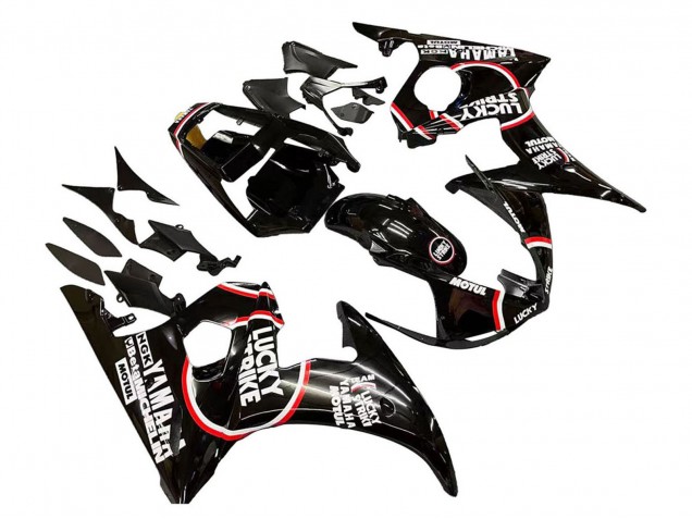 2006-2009 Glossy Black Red White Lucky Strike Motul Yamaha YZF R6S Motorcycle Fairings UK Stores