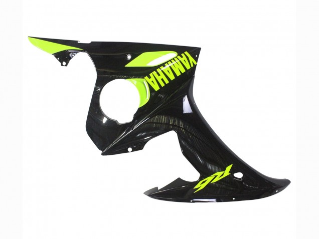 2006-2009 Glossy Black Neon Yellow Yamaha YZF R6S Motorcycle Fairings UK Stores