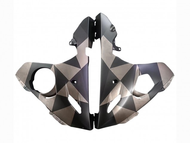 2006-2009 Grey Matte Black Geometric Yamaha YZF R6S Motorcycle Fairings UK Stores
