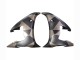 2006-2009 Grey Matte Black Geometric Yamaha YZF R6S Motorcycle Fairings UK Stores