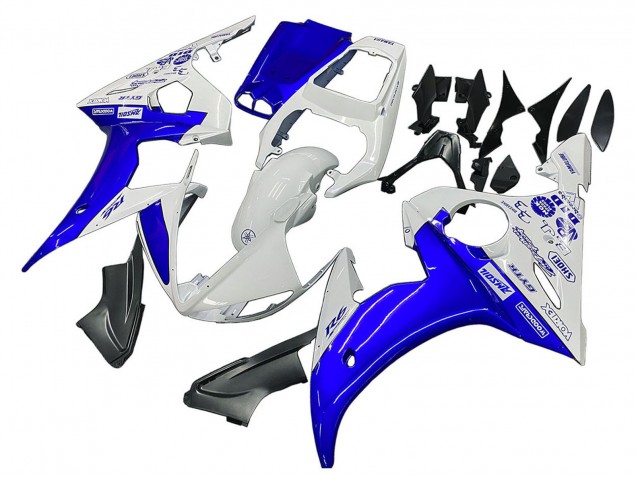 2006-2009 White Blue GYTR Yamaha YZF R6S Motorcycle Fairings UK Stores