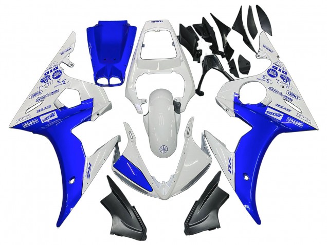 2006-2009 White Blue GYTR Yamaha YZF R6S Motorcycle Fairings UK Stores