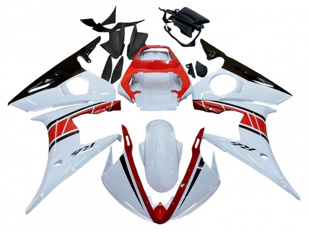2006-2009 White Red Glossy Black Yamaha YZF R6S Motorcycle Fairings UK Stores