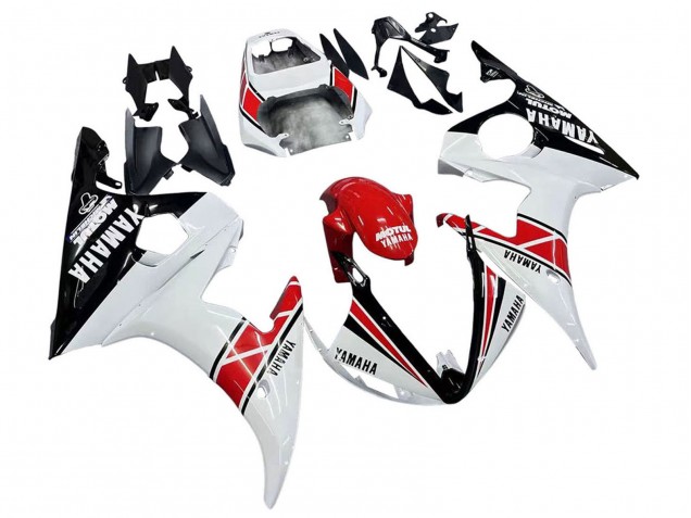 2006-2009 White Red Glossy Black Motul Yamaha YZF R6S Motorcycle Fairings UK Stores
