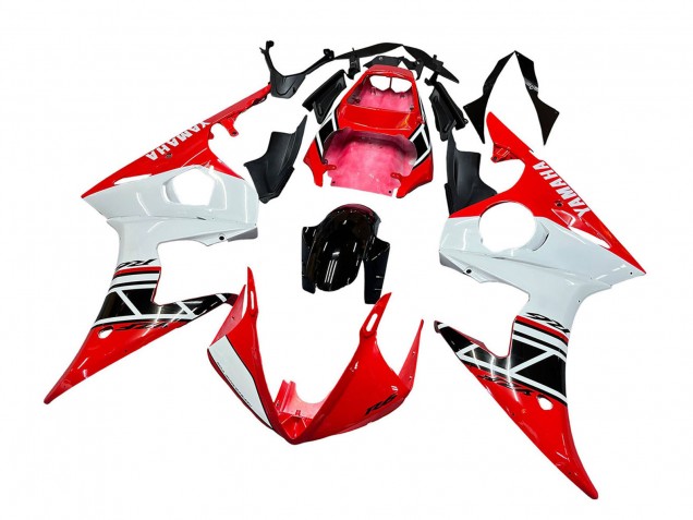 2006-2009 Red White Black Yamaha YZF R6S Motorcycle Fairings UK Stores