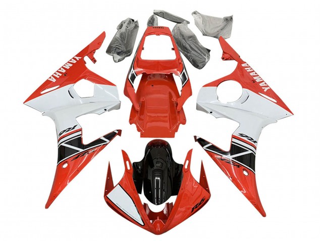 2006-2009 Red White Black Yamaha YZF R6S Motorcycle Fairings UK Stores