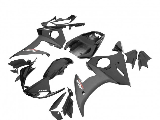 2006-2009 Glossy Black Matte Black Yamaha YZF R6S Motorcycle Fairings UK Stores