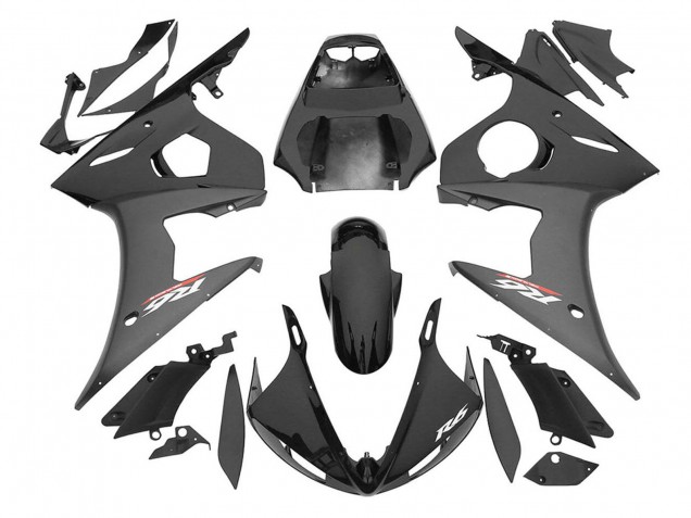 2006-2009 Glossy Black Matte Black Yamaha YZF R6S Motorcycle Fairings UK Stores