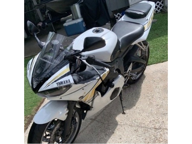 2006-2009 White Gold Yamaha YZF R6S Motorcycle Fairings UK Stores