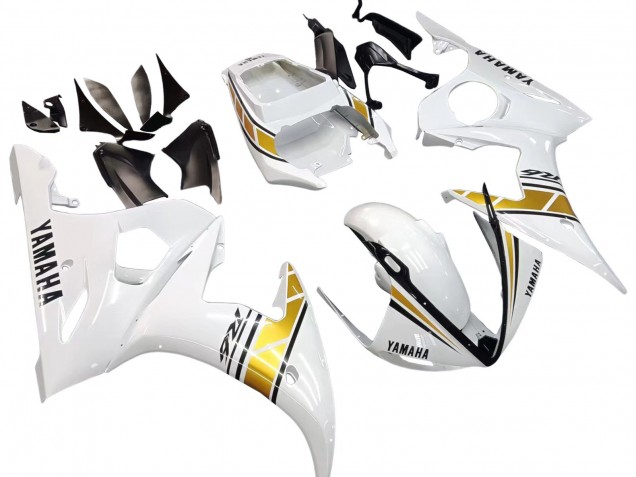 2006-2009 White Gold Yamaha YZF R6S Motorcycle Fairings UK Stores