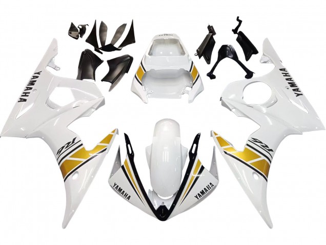 2006-2009 White Gold Yamaha YZF R6S Motorcycle Fairings UK Stores