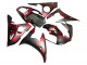 2005 Matte Black Red Geometric Yamaha YZF 600 R6 Motorcycle Fairings UK Stores