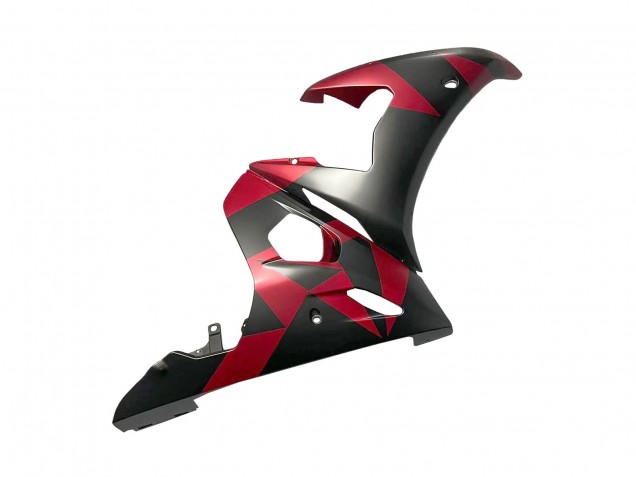 2005 Matte Black Red Geometric Yamaha YZF 600 R6 Motorcycle Fairings UK Stores