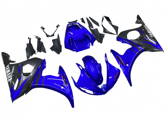 2005 Glossy Blue Black Yamaha YZF 600 R6 Motorcycle Fairings UK Stores